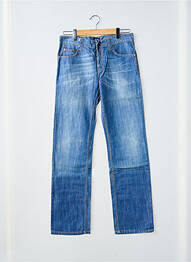 Jeans coupe droite fermeture boutonnée sur le devant taille normale bleu OBER homme