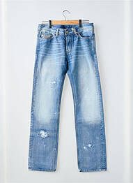 Jeans coupe droite fermeture boutonnée sur le devant taille normale bleu DIESEL homme