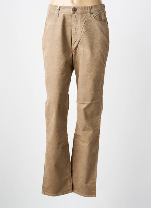 Pantalon droit stretch taille haute marron OBER femme