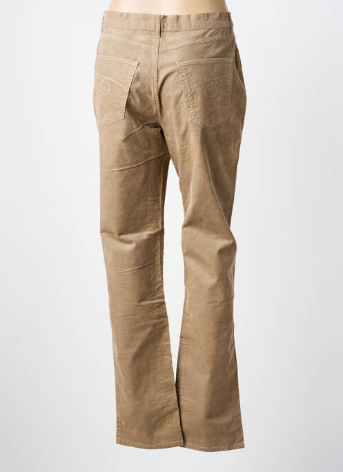 Pantalon droit stretch taille haute marron OBER femme