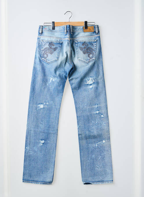Jeans coupe droite fermeture boutonnée sur le devant taille normale bleu DIESEL homme