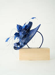 Chapeau sélection tenue de soirée bleu MADDOX femme