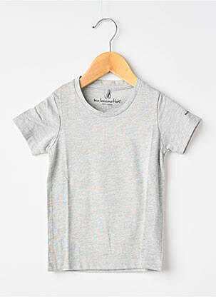 T-shirt coupe droite manches courtes gris MA LOCOMOTION garçon