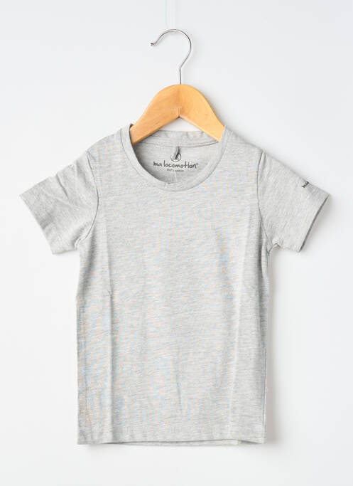 T-shirt coupe droite manches courtes gris MA LOCOMOTION garcon