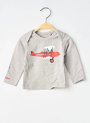 T-shirt manches longues manches longues gris MA LOCOMOTION garçon