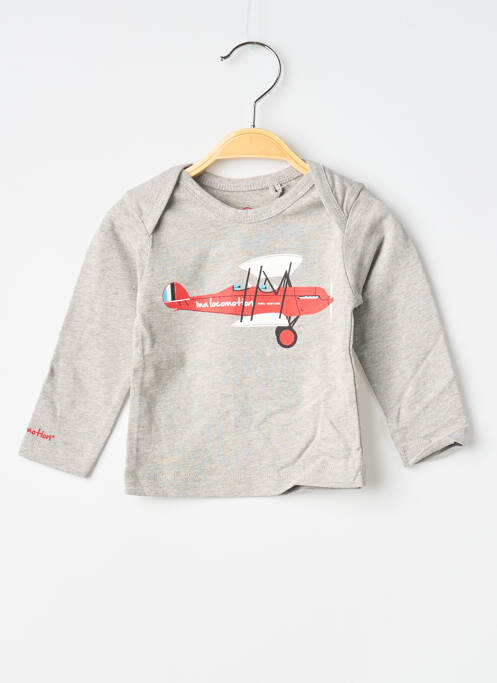 T-shirt gris MA LOCOMOTION garçon