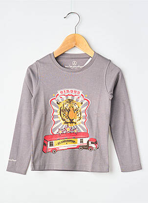 T-shirt manches longues manches longues gris MA LOCOMOTION garçon