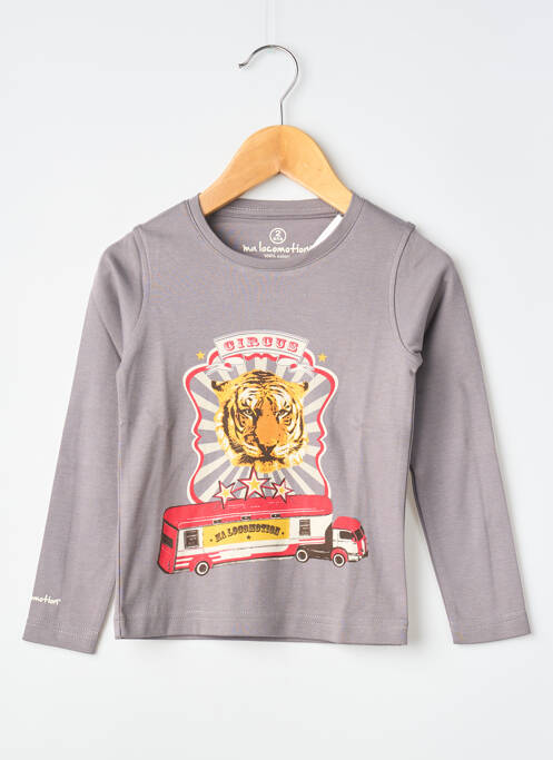T-shirt manches longues manches longues gris MA LOCOMOTION garcon