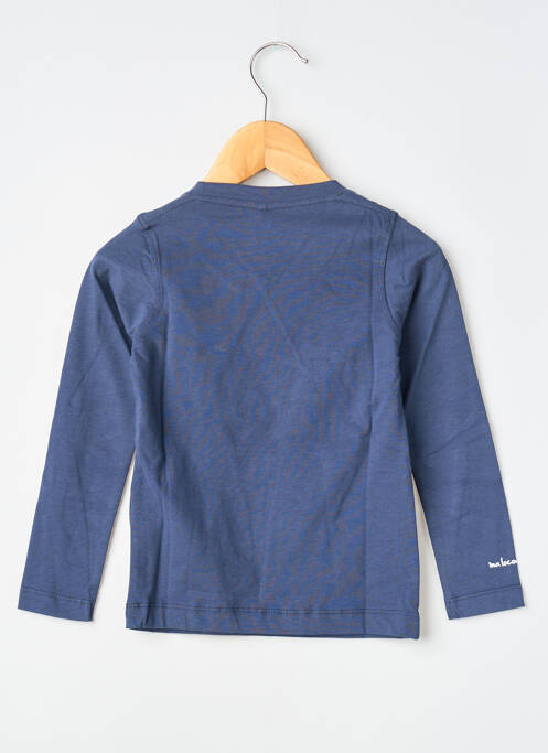 T-shirt sérigraphie floquée manches courtes bleu MA LOCOMOTION garcon