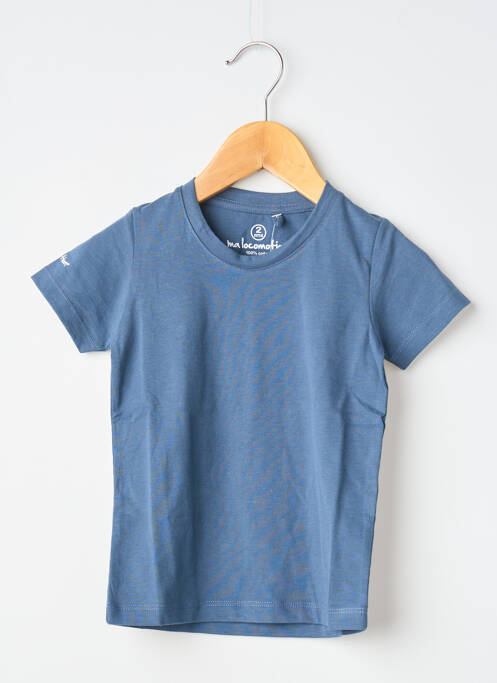T-shirt coupe droite manches courtes bleu MA LOCOMOTION garcon