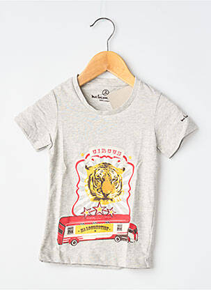 T-shirt sérigraphie floquée manches courtes gris MA LOCOMOTION garçon
