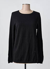 Pull col rond manches longues noir CECIL femme