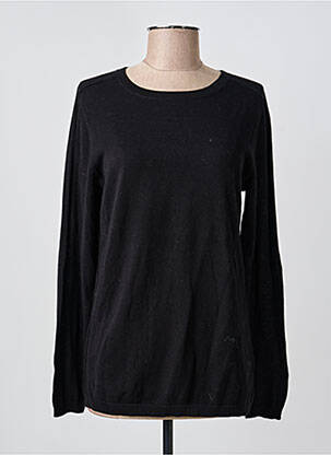 Pull col rond manches longues noir CECIL femme