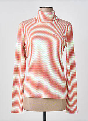 Pull col roulé coupe cintrée manches longues rose MAT DE MISAINE femme