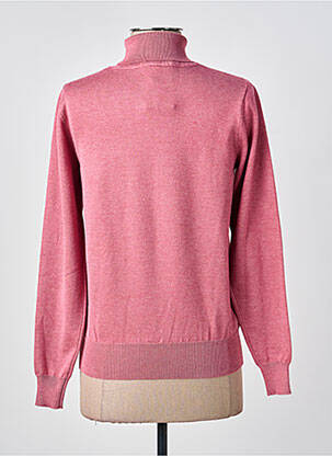 Pull col roulé resserrée sur le bas manches longues rose JENSEN femme