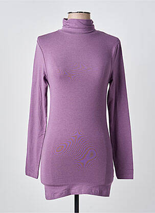 Sous-pull coupe cintrée manches longues violet B.YOUNG femme