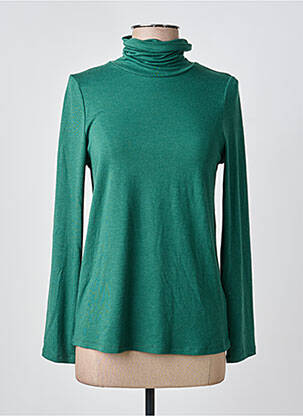 Sous-pull coupe cintrée manches longues vert SEE THE MOON femme