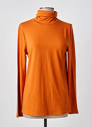 Sous-pull coupe cintrée manches longues orange SEE THE MOON femme