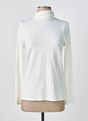 Sous-pull coupe cintrée manches longues blanc SEE THE MOON femme