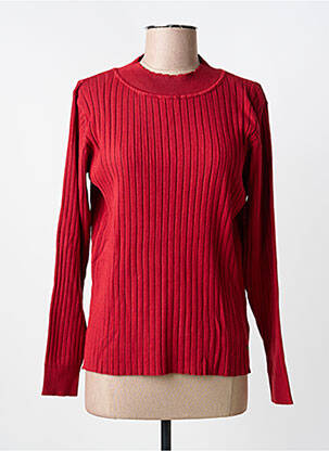 Pull col rond manches longues rouge C'EST BEAU LA VIE femme