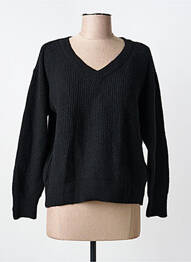 Pull col v manches longues noir C'EST BEAU LA VIE femme