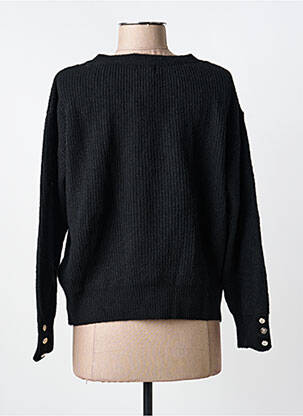 Pull col v manches longues noir C'EST BEAU LA VIE femme
