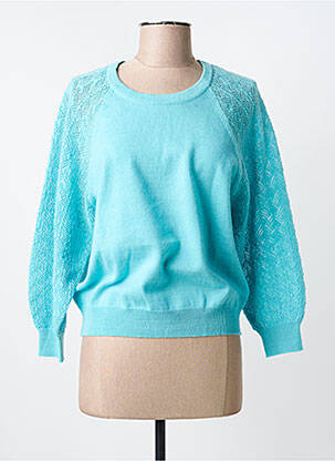 Pull col rond manches longues bleu JULIE GUERLANDE femme