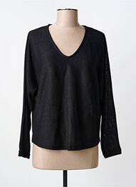 Pull col v manches longues noir B.YOUNG femme