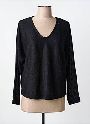 Pull col v manches longues noir B.YOUNG femme