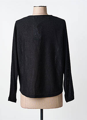 Pull coupe droite manches longues noir B.YOUNG femme
