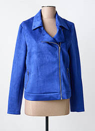 Veste casual col tailleur bleu JULIE GUERLANDE femme