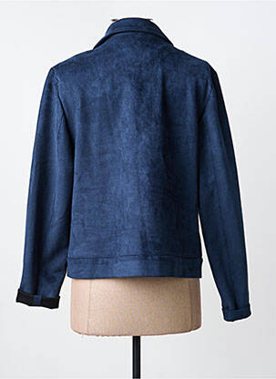 Veste casual col tailleur bleu fonce JULIE GUERLANDE femme