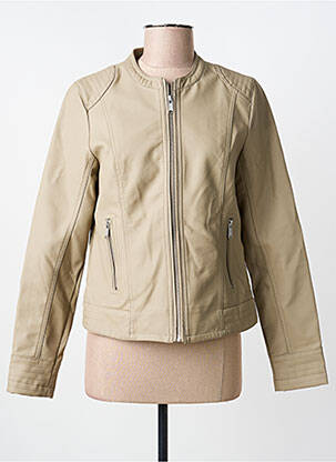 Veste simili cuir poches beige B.YOUNG femme