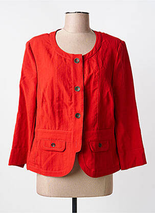 Veste chic fermeture boutonnée sur le devant orange CHRISTINE LAURE femme