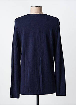 Gilet manches longues col rond bleu CHRISTINE LAURE femme