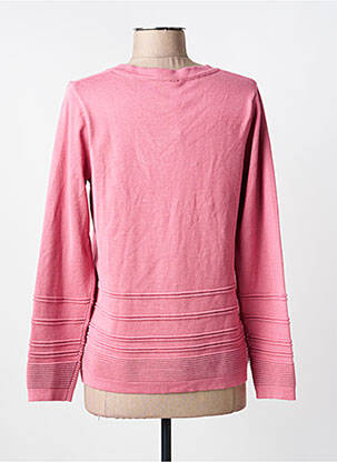 Gilet manches longues col rond rose JENSEN femme