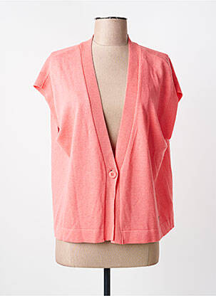 Gilet manches courtes fermeture boutonnée sur le devant rose LE PETIT BAIGNEUR femme