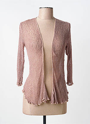 Gilet manches longues manches 3/4 beige MARBLE femme