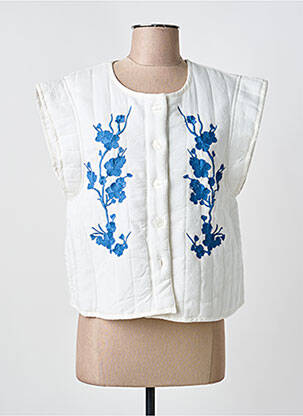 Veste casual col rond blanc CULTURE femme