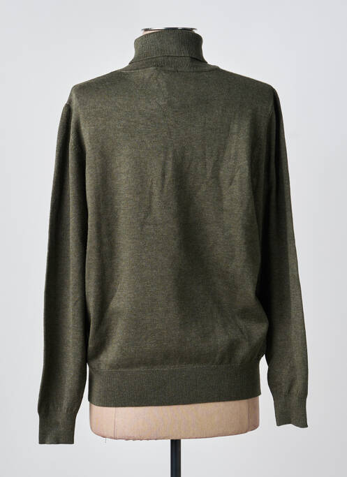 Pull col roulé resserrée sur le bas manches longues vert JENSEN femme