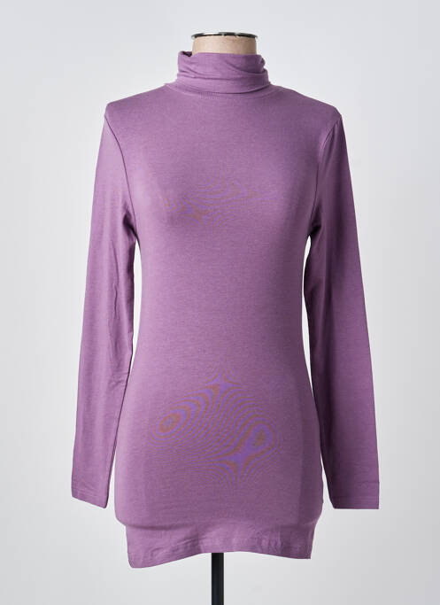 Sous-pull coupe cintrée manches longues violet B.YOUNG femme