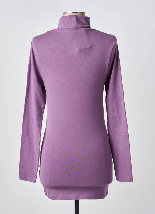 Sous-pull coupe cintrée manches longues violet B.YOUNG femme