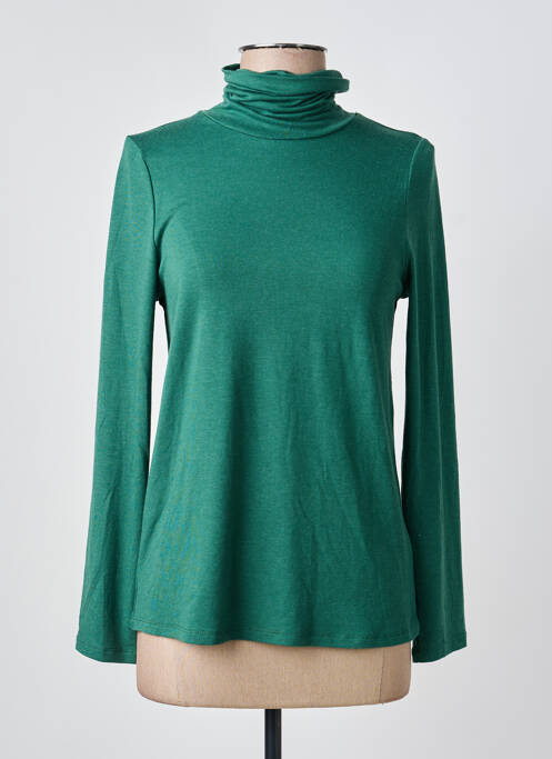 Sous-pull coupe cintrée manches longues vert SEE THE MOON femme