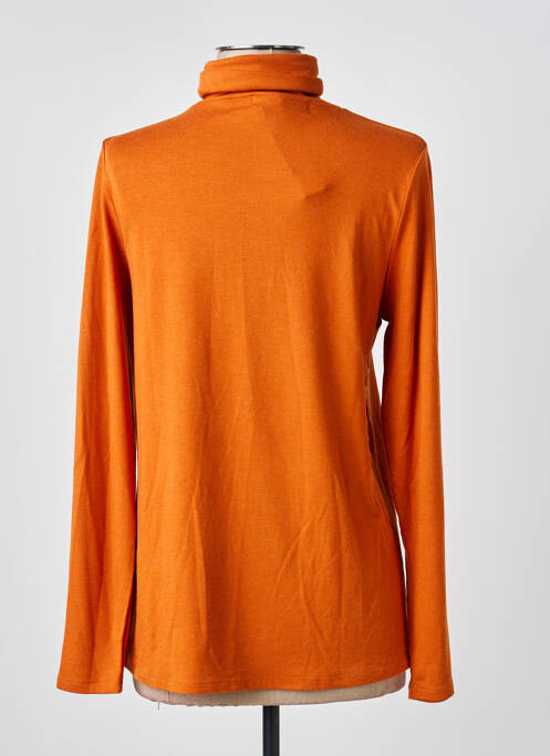 Sous-pull coupe cintrée manches longues orange SEE THE MOON femme