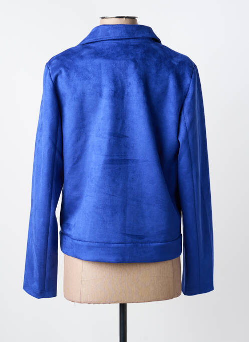Veste casual col tailleur bleu JULIE GUERLANDE femme