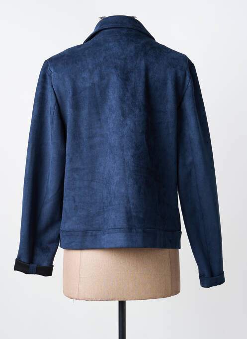 Veste casual col tailleur bleu fonce JULIE GUERLANDE femme