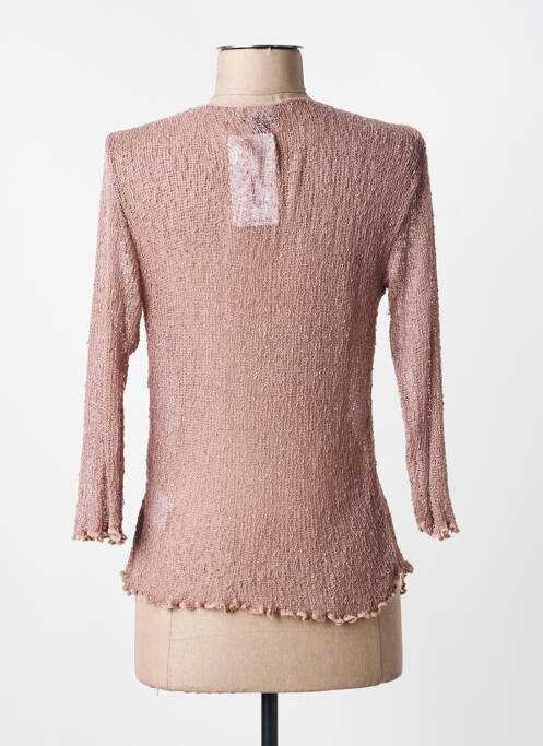 Gilet manches longues beige MARBLE femme