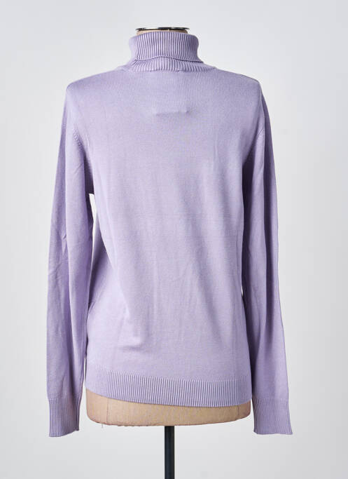 Pull col roulé violet B.YOUNG femme