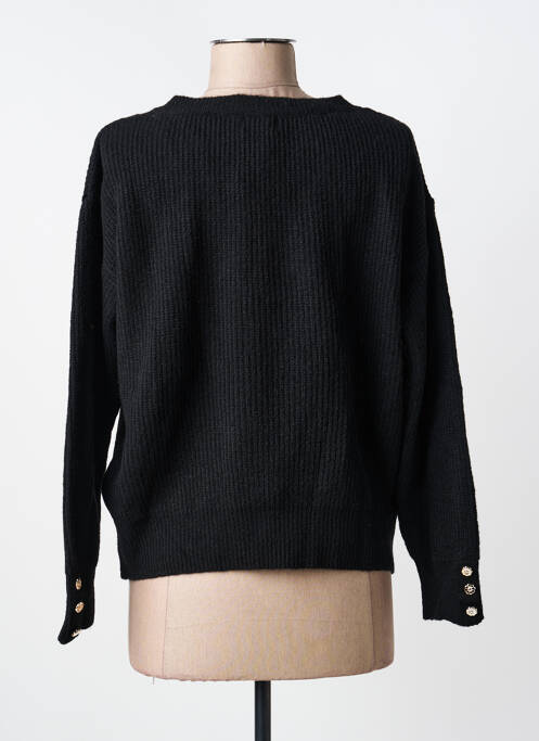 Pull col v manches longues noir C'EST BEAU LA VIE femme