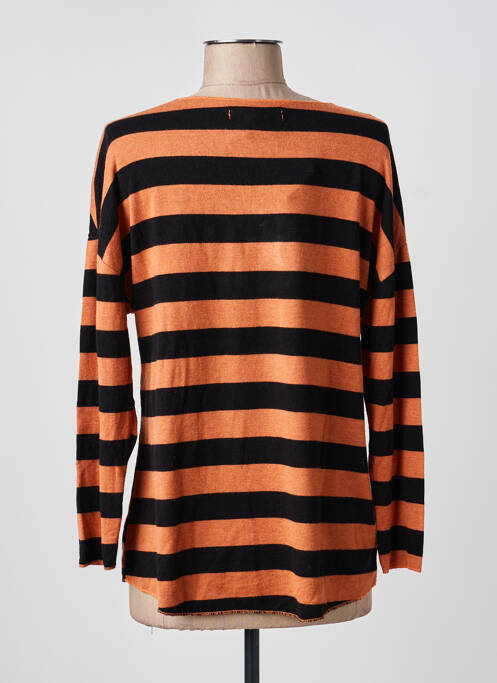 Pull coupe cintrée manches longues orange QUATRE VINGT JOURS femme